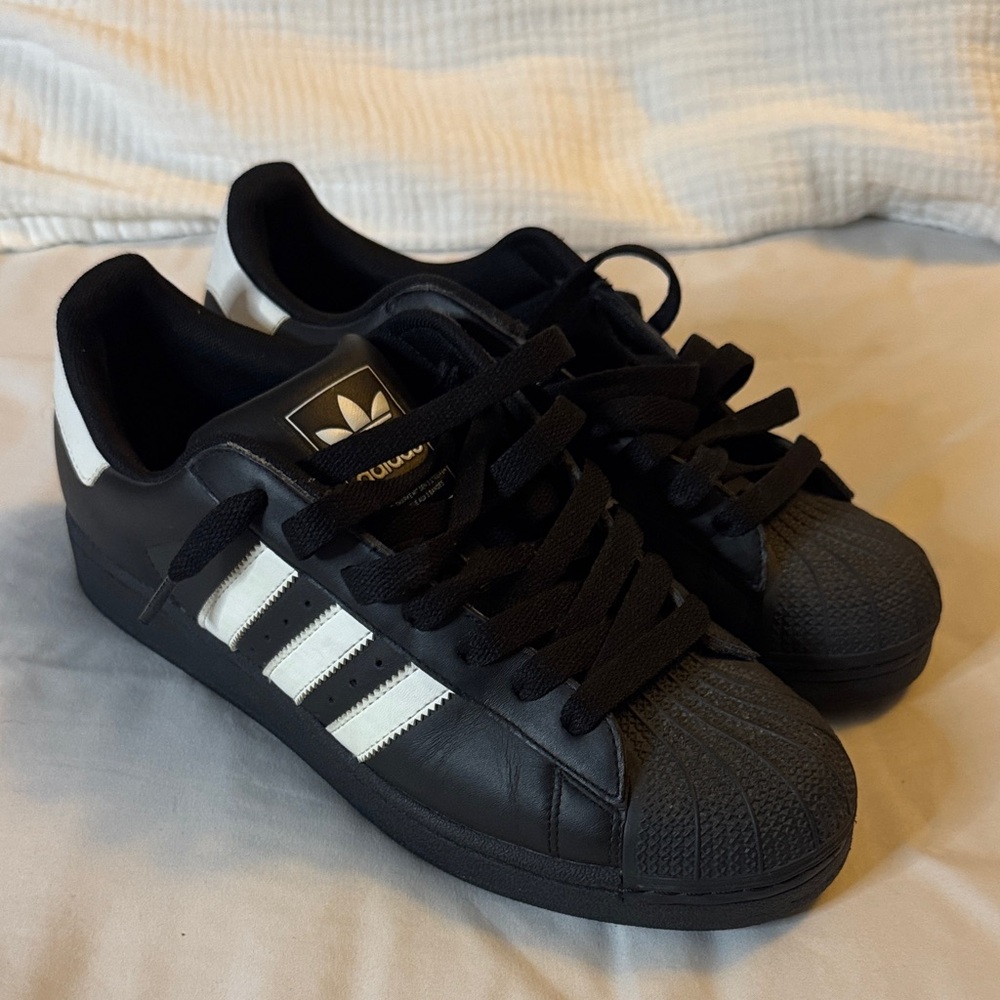 Adidas Classic “Shell Toe” Black and White Sneakers